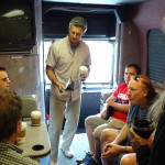 Tour bus meeting